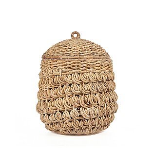 Handgefertigter Korb "Tarajih" aus Bananenblatt (natur)