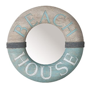 Maritimer Wandspiegel „Beach House“, rund