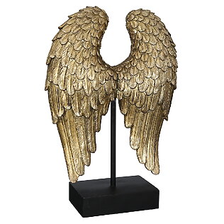 Escultura de alas de ángel "Alas" sobre soporte (2 variaciones de color)