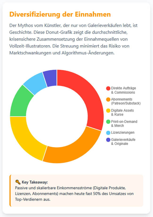 Die Diversifizierung der Einnahmen von Kunstschaffenden