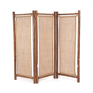 Raumteiler "Zenbu" aus natürlicher Jute-Textur