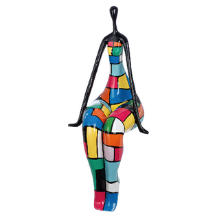 Abstrakte Skulptur „Lady Muse“, sitzende Frauenfigur