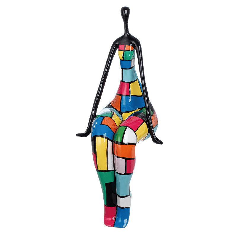 Abstrakte Skulptur „Lady Muse“, sitzende Frauenfigur Abstrakte Skulptur „Lady Muse“, sitzende Frauenfigur