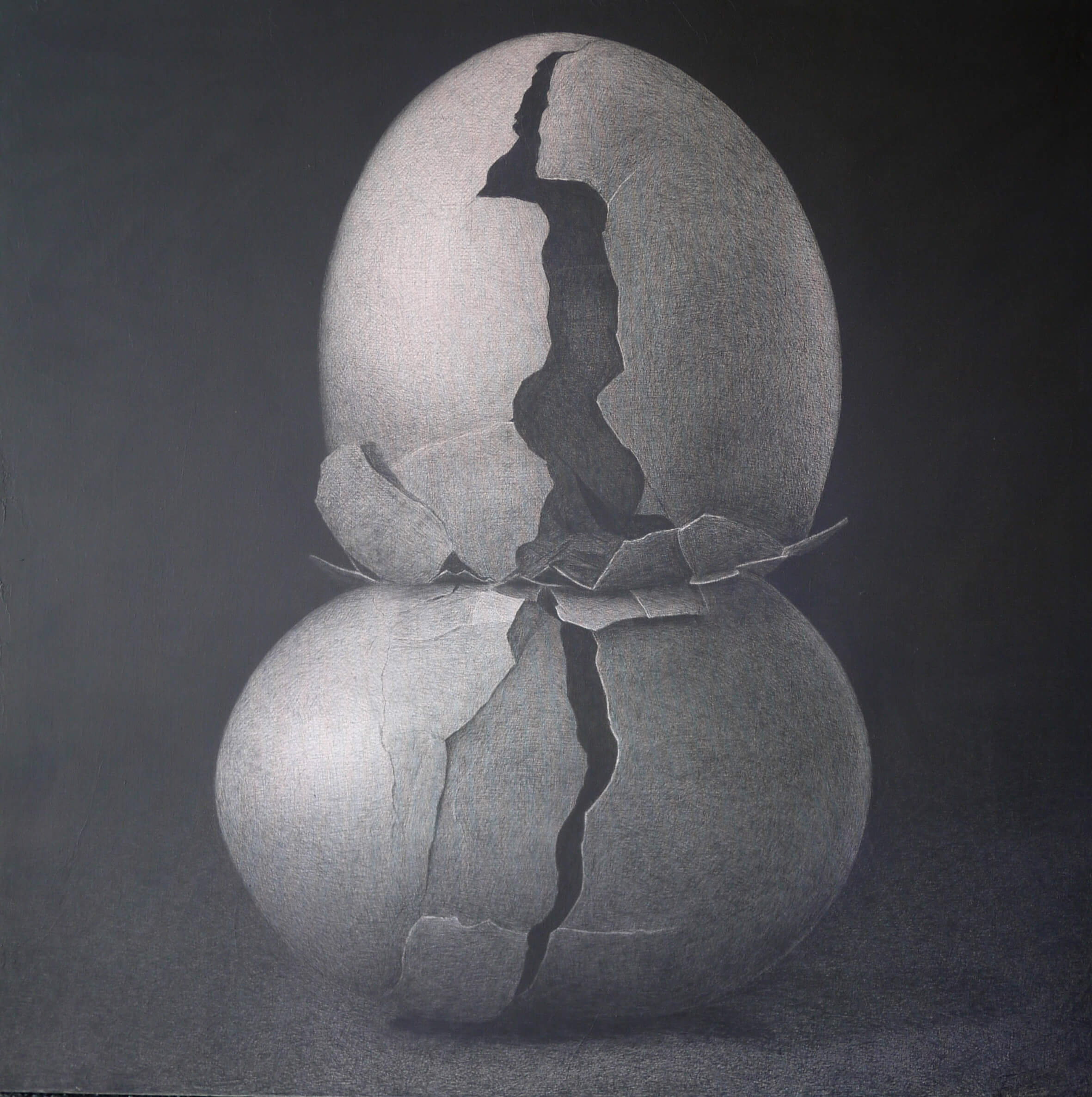 SYSTEMA GALLERY｜Waa Kitayabu｜Noshitenten｜90x90cm｜Pencil on canvas