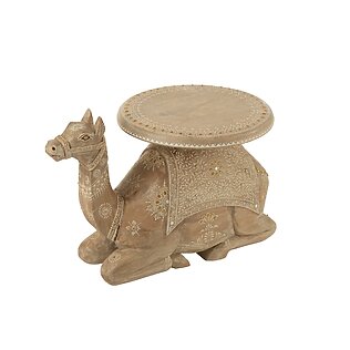 J-Line Beistelltisch „Camel“ aus naturbelassenem Mangoholz