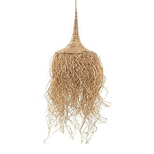 Tropische Rattan-Hängelampe "Honolulu", handgeflochten (natur)