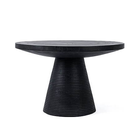 Round coffee table "Hi Matata" made of suar wood (black)