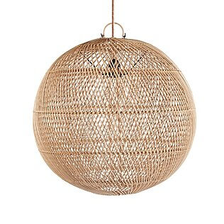 Lampada a sospensione "Bubble", con sfere di rattan intrecciate a mano (naturali) - Dimensioni: M