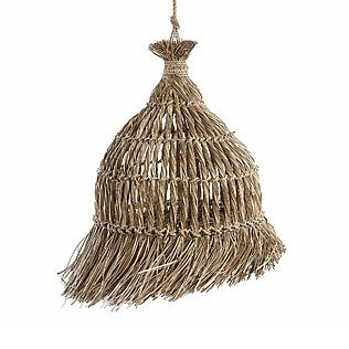 Handgeflochtener Coastal Boho Lampenschirm "Guagua" aus Naturfasern