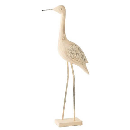 J-Line Deko-Vogel XL im Mangoholz-Metall-Mix (Höhe: 86 cm)