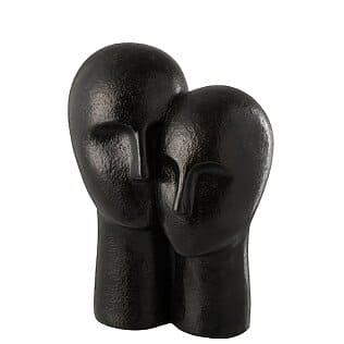 Sculpture J-Line Love « Têtes de couple abstraites » (noire)