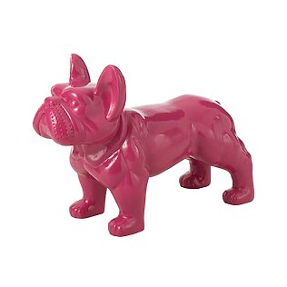 J-Line Pop Art Statement-Skulptur „Bulldogge“ (Pink)