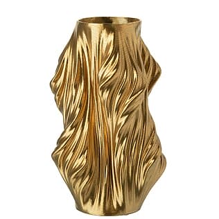 J-Line Große skulpturale Vase aus Porzellan (goldfarben)