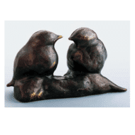 Bronze-Skulptur "Spatzen" von Mechtild Born