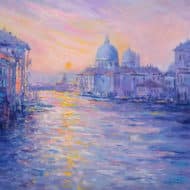 "Venice, Italy" (2022) - Ölgemälde von Behshad Arjomandi