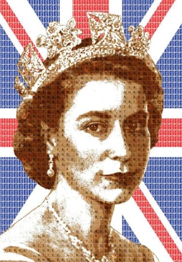 "God Save The Queen" (2018) - Pop Art Collage von Gary Hogben