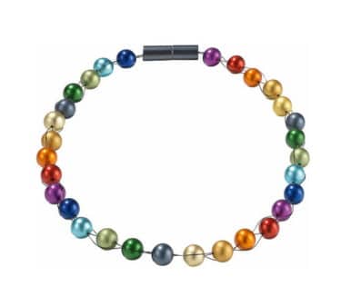 Collier "Rainbow" - Eloxierte Aluminiumkugeln in den Farben des Regenbogens