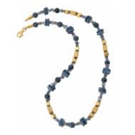 Collier "Azul" von Ray Alba - Schmucksteine und vergoldete Elemente