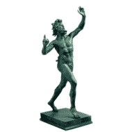 Metallguss Skulptur "Fauno Danzante aus Pompeji" - Handgefertigte Reduktion