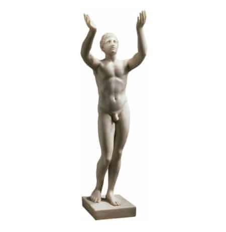 Statue "Betender Ephebe" aus Kunstmarmor von Leochares (Reduktion)