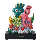 Skulptur "Love Birds" von James Rizzi, aus Porzellan und Holz