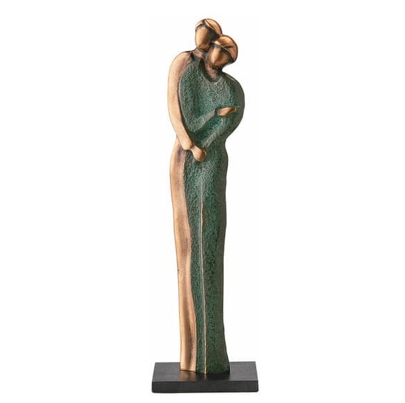 Wunderbare Skulpturen zum Thema Liebe, Verbundenheit und Freundschaft Kunstwerke kunst kaufen Skulptur „Zusammen glücklich sein“ von Bernardo Esposto, aus Bronze