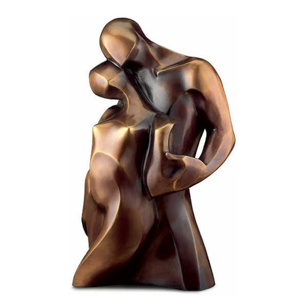 Wunderbare Skulpturen zum Thema Liebe, Verbundenheit und Freundschaft Kunstwerke kunst kaufen Bernard Kapfer: Bronzeskulptur „Pas de Deux – der Weg zu zweit“ (Limitiertes Multiple)s