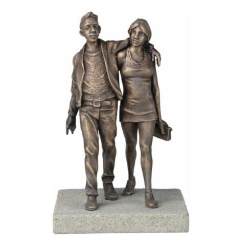 Skulptur "Modern Life" (2021) von Leo Wirth, aus Bronze und Beton