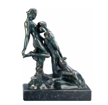 Skulptur "Ewiges Idol" (Idole éternelle) von Auguste Rodin, aus Bronze und Diabas