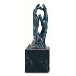 Skulptur "Die Kathedrale" (Étude pour le secret) von Auguste Rodin, Version in Kunstbronze