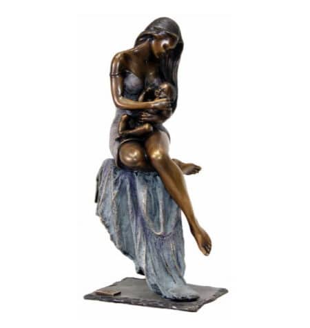 Skulptur "Mother's Love" von Manel Vidal, aus feiner Bronze, limitierte Auflage