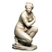 Kauernde Aphrodite, nach Doidalses, handgefertigt aus Kunstmarmor, Museums-Replikat