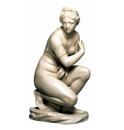 Portant aphrodite, après Doidalses, fait à la main à partir de marbre d'art, réplique du musée