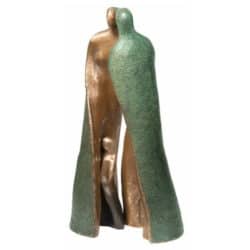 Bronzeskulptur "Familie" 3-teilig von Maria-Luise Bodirsky, limitierte Auflage
