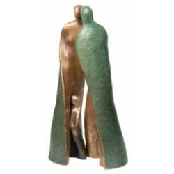 Bronzeskulptur "Familie" 3-teilig von Maria-Luise Bodirsky, limitierte Auflage