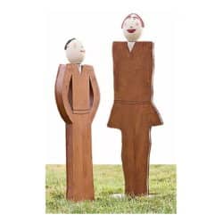 Ensemble de deux sculptures de jardin « Paul et Paula » de la sculptrice Susanne Boerner