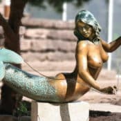 Gartenskulptur "Nymphe" von Leo Wirth, Limitierte Edition in Bronze