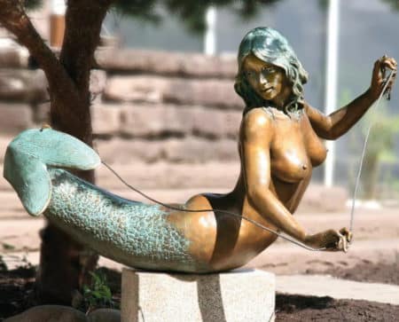 Gartenskulptur "Nymphe" von Leo Wirth, Limitierte Edition in Bronze