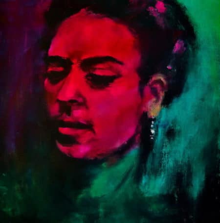 Ölgemälde "Frida Kahlo" (2020) von Anna Lubchik