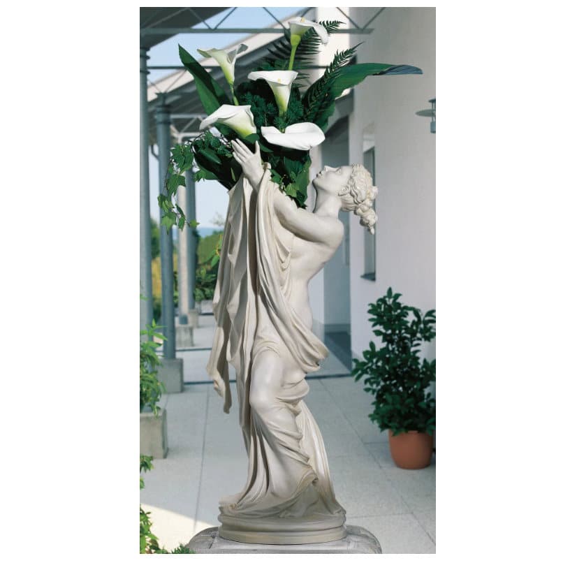  Outdoor Statuette "Göttin Flora" von Roman Johann Strobl, Version in Kunstmarmor