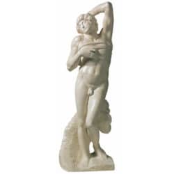Neoclassical sculpture "Dying Slave" (1513) by Michelangelo Buonarroti, reduced to artificial marble