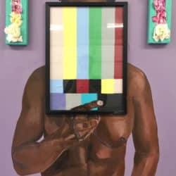 Mixed Media Collage "Tilt" des US-Künstlers Barry Johnson