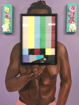 Mixed Media Collage "Tilt" des US-Künstlers Barry Johnson