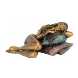 Bronzeskulptur "Ruhendes Mädchen" von Manel Vidal