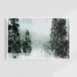 Digitale Malerei "Winter Forest" (2019) von theDotRod, Limited Edition Giclée Print