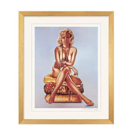 Pin Up Pop Art "Virnaburger" (1965), limitierte Offsetlithografie von Mel Ramos