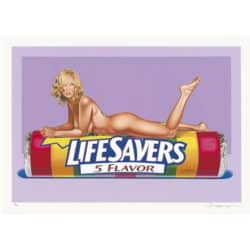 Pin Up Pop Art "Five Flavour Fannie (Life Savers)" (2006), limitierte Farblithografie von Mel Ramos