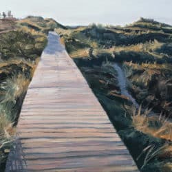 Landschaftsmalerei "Bohlenweg" (2018) von Susanne Wind