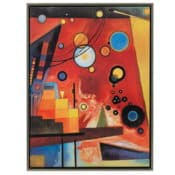 Abstraktes Bild "Schweres Rot" (1924) von Wassily Kandinsky, Giclée auf Leinwand