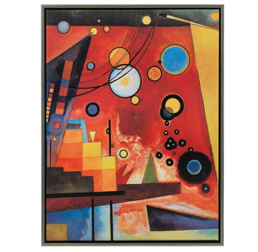 Abstraktes Bild "Schweres Rot" (1924) von Wassily Kandinsky, Giclée auf Leinwand